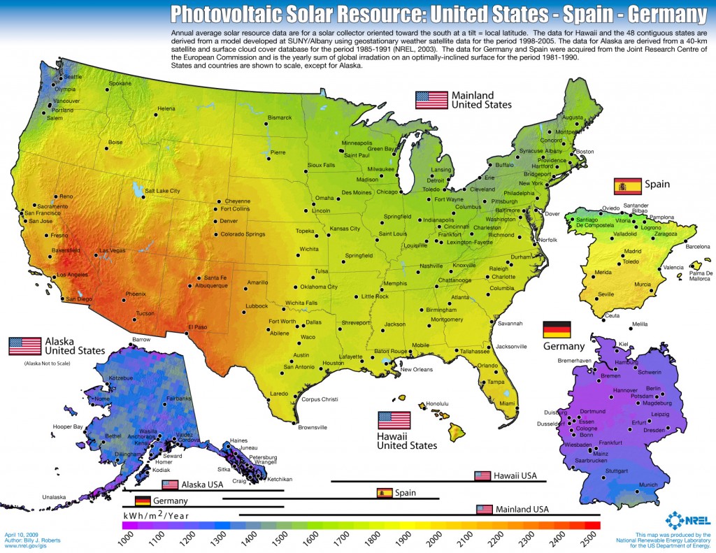 Photovoltaik-Anlagen in Deutschland sind rentabel, die USA hat deutlich mehr Sonneneinstrahlung